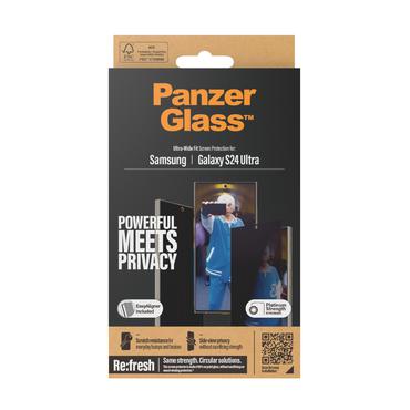 PanzerGlass ® Privacy Skærmbeskyttelse Samsung Galaxy S24 Ultra | Ultra-Wide Fit m. EasyAligner