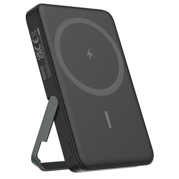 DELTACO PB-Q1007 powerbank - stand, magnet, up to 15W wireless charging - 24 pin USB-C - 20 Watt