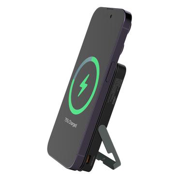 DELTACO PB-Q1007 powerbank - stand, magnet, up to 15W wireless charging - 24 pin USB-C - 20 Watt