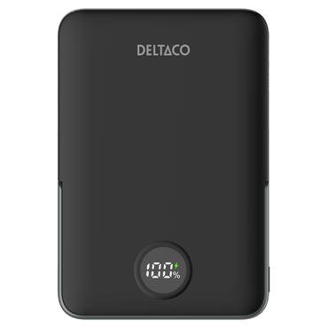 DELTACO PB-Q1007 powerbank - stand, magnet, up to 15W wireless charging - 24 pin USB-C - 20 Watt