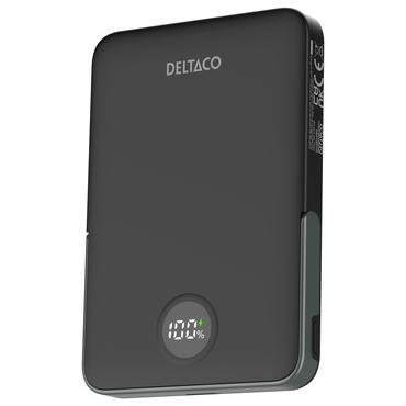 DELTACO PB-Q1007 powerbank - stand, magnet, up to 15W wireless charging - 24 pin USB-C - 20 Watt