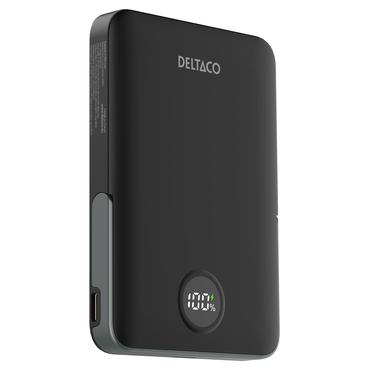 DELTACO PB-Q1007 powerbank - stand, magnet, up to 15W wireless charging - 24 pin USB-C - 20 Watt