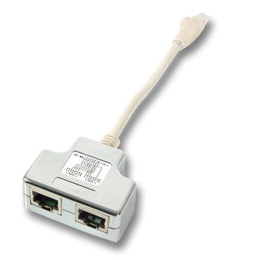 EFB Elektronik K5126.015 kabel k&oslash;nsskifter RJ-45 2 x RJ-45 Hvid