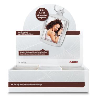 24x1 Hama Schl&uuml;sselanh&auml;nger Acryl f. Passbilder 3,5x4,5 i.D.