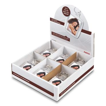 24x1 Hama Schl&uuml;sselanh&auml;nger Acryl f. Passbilder 3,5x4,5 i.D.