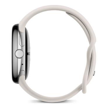 Google Pixel Watch 3 - polerat silver aluminium - smart klocka med aktivt band - porslin - 32 GB