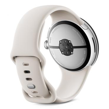 Google Pixel Watch 3 - polerat silver aluminium - smart klocka med aktivt band - porslin - 32 GB