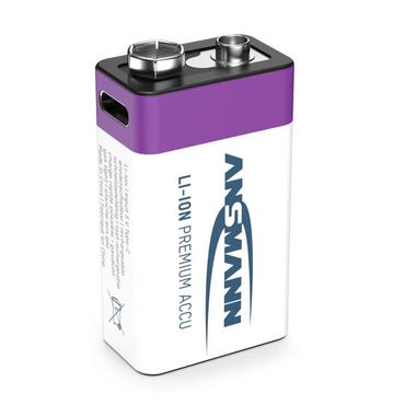 Ansmann 1315-0005 husholdningsbatteri Genopladeligt batteri 9V Lithium-Ion (Li-Ion)