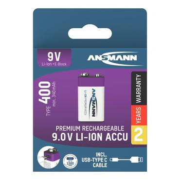 Ansmann 1315-0005 husholdningsbatteri Genopladeligt batteri 9V Lithium-Ion (Li-Ion)