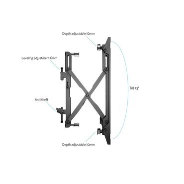 Multibrackets M Pro monteringskomponent - f&ouml;r LCD-display - svart