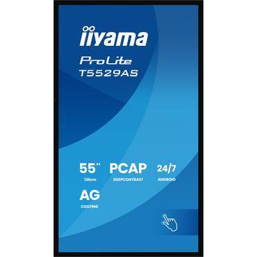 IIYAMA 139cm  (55") T5529AS-B1AG 16:9 M-Touch 2xHDMI+UBS-C (Speditionsversand)
