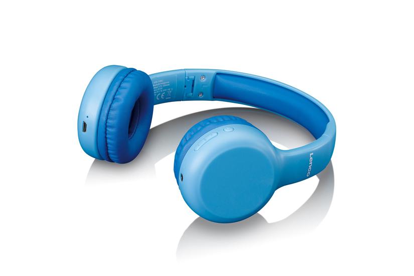 LENCO HPB-110BU - Faltbare Bluetooth-Kopfhrer fr Kids. blau