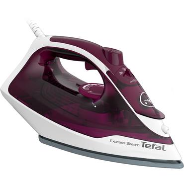 Tefal Express Steam FV2835E0 strygejern Tør & dampstrygejern Durilium -strygesål 2400 W Lilla, Hvid