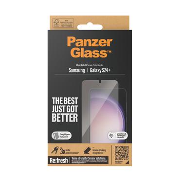 PanzerGlass ® Skærmbeskyttelse Samsung Galaxy S24+ | Ultra-Wide Fit m. EasyAligner