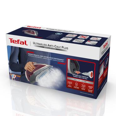 Tefal Ultragliss Anti-Calc Plus FV6840 Dampstrygejern 2800 W Lilla, Sølv