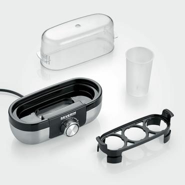 Severin EK 3163 3 æg Sort, Rustfrit stål, Transparent