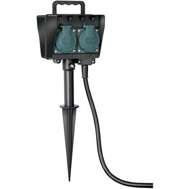 Brennenstuhl 1154450 stikkontakt Type F Sort