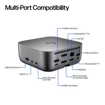 HP 280W Ultra Dock G6 - dockingstation - Thunderbolt 4 - HDMI, 2 x DP, USB-C - 1GbE, 2.5GbE
