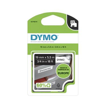 DYMO D1 - etiketttejp - 1 kassett(er) - Roll (1.9 cm x 5.5 m)