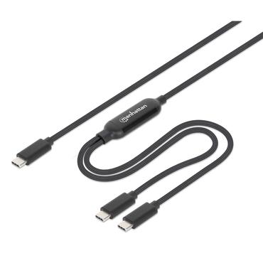 Manhattan 355810 USB-kabel 2 m USB C 2 x USB C Sort