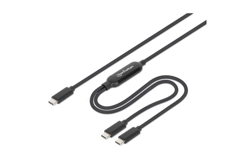 Manhattan 355810 USB-kabel 2 m USB C 2 x USB C Sort