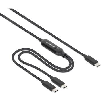 Manhattan 355810 USB-kabel 2 m USB C 2 x USB C Sort