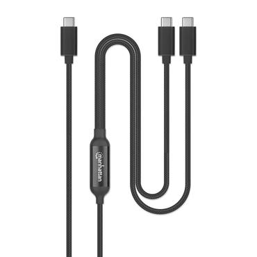 Manhattan 355810 USB-kabel 2 m USB C 2 x USB C Sort