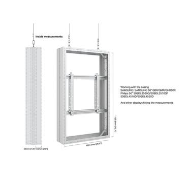 Multibrackets M Pro Series monteringssats - rygg mot rygg - f&ouml;r LCD-display - medium - vit, RAL 9005