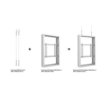 Multibrackets M Pro Series monteringssats - rygg mot rygg - f&ouml;r LCD-display - medium - vit, RAL 9005
