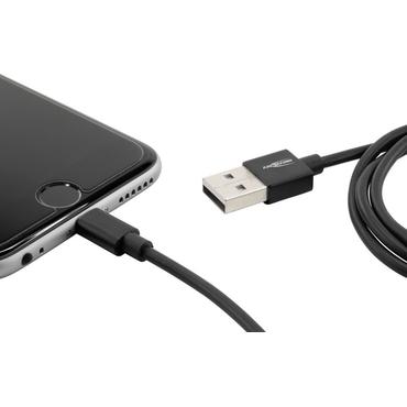 Ansmann 1700-0078 Lightning kabel 1,2 m Sort