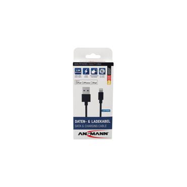 Ansmann 1700-0078 Lightning kabel 1,2 m Sort