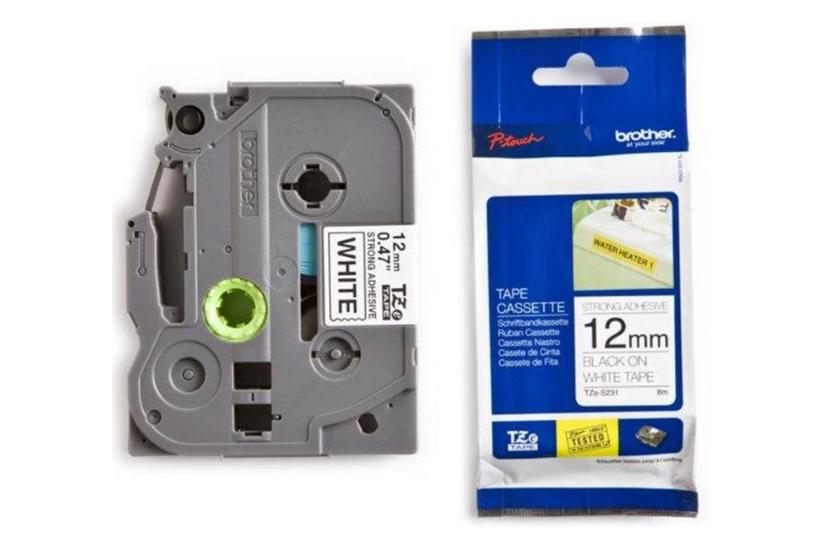 Brother TZ231 - lamineret bånd - 1 kassette(r) - Rulle (1,2 cm x 8 m)