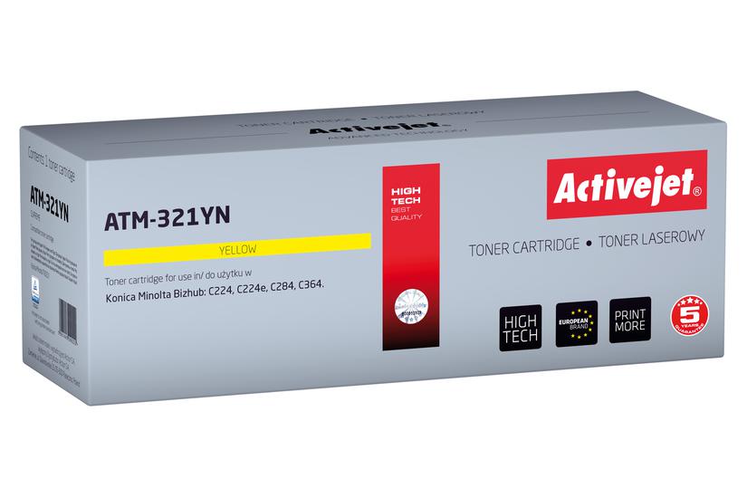 Activejet ATM-321YN tonerkassette (erstatning Konica Minolta TN321Y; Supreme; 25000 sider; gul)