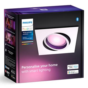 White & Color Ambiance Centura Einbauspot (weiß, eckig)