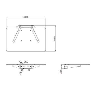 Multibrackets M Computer Shelf Motorized Tilt & Table monteringskomponent - svart