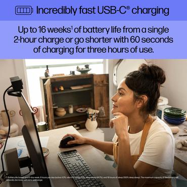 HP 920 - mus - 2.4 GHz, Bluetooth 5.3 - sort