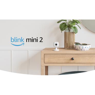 Blink Mini 2 - smarte Plug-in-Sicherheitskamera mit HD-Nachtsicht, weiß