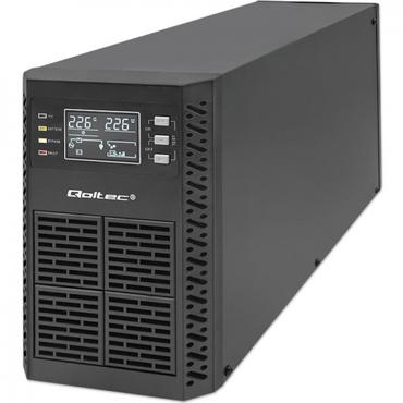 Qoltec - UPS - effektfaktor 1,0, LCD, EPO, online - 2000 Watt - 2000 VA
