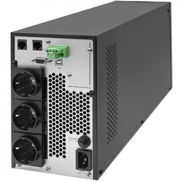 Qoltec - UPS - effektfaktor 1,0, LCD, EPO, online - 2000 Watt - 2000 VA