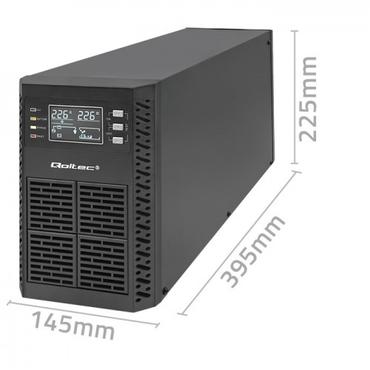 Qoltec - UPS - effektfaktor 1,0, LCD, EPO, online - 2000 Watt - 2000 VA