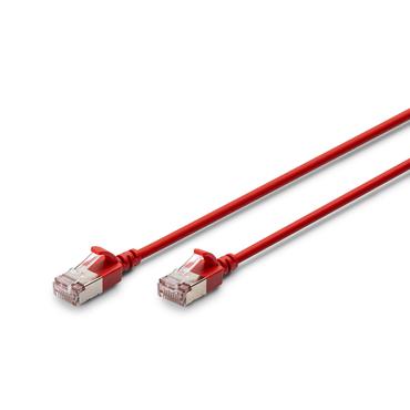 DIGITUS Patchkabel CAT 6A F/FTP Slim 5,00m rot