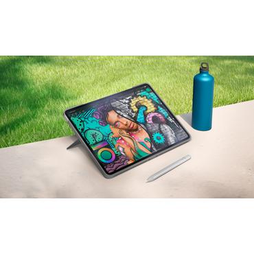 Logitech Combo Touch - tastatur og folio-kasse - med trackpad - QWERTY - nordisk (dansk/finsk/norsk/svensk) - oxford-grå Indgangsudstyr