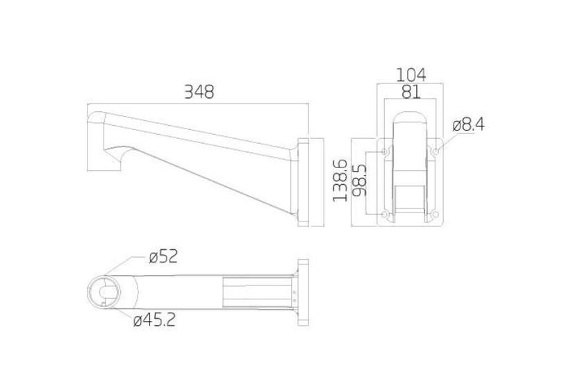Gooseneck wall mount suited