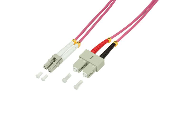 LogiLink LC/SC, 10 m InfiniBand og fiberoptisk kabel Lyser&oslash;d