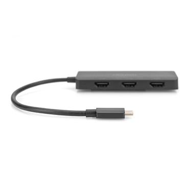 DIGITUS MST Hub - linjedelare f&ouml;r video - USB-C - 3 portar