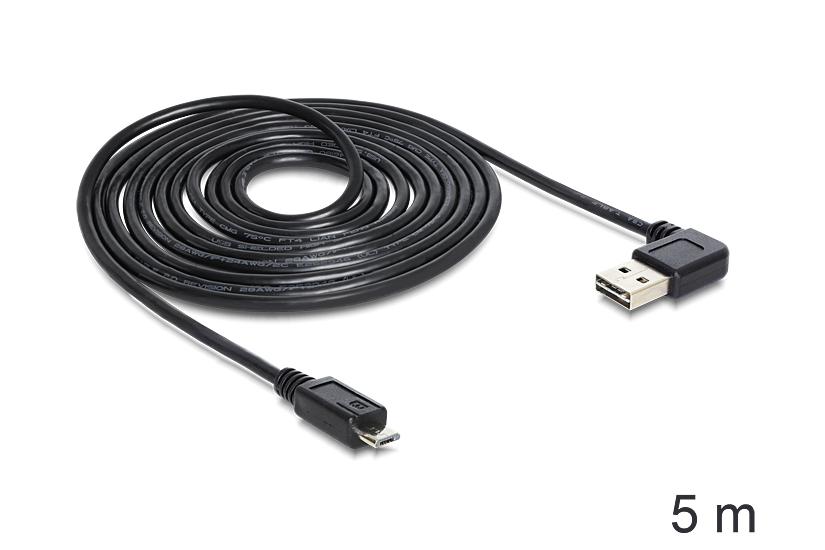 Delock EASY-USB - USB-kabel - Micro-USB Typ B till USB - 5 m
