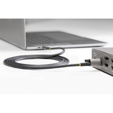 StarTech.com 1 m toppskruvlåsande USB C-kabel 10 Gbit/s - USB 3.1/3.2 Gen 2 Type-C kabel - 100W (5A) Power Delivery-laddning, DP alt-läge - Enkel skruvlåsning - USB-C-kabel ladda/synkronisera - USB typ C-kabel - 24 pin USB-C till 24 pin USB-C - 1 m