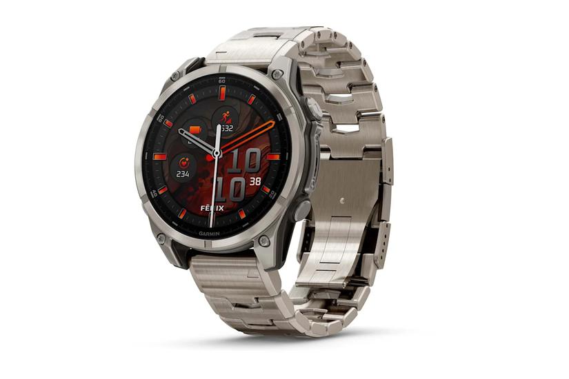 Garmin Fenix 8 3,56 cm (1.4") AMOLED 47 mm Digital 454 x 454 pixel Berøringsskærm Titanium Wi-Fi GPS (satellit)