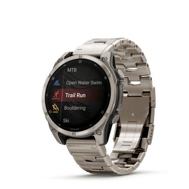 Garmin Fenix 8 3,56 cm (1.4") AMOLED 47 mm Digital 454 x 454 pixel Berøringsskærm Titanium Wi-Fi GPS (satellit)