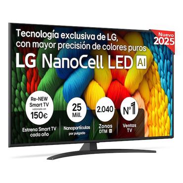 LG NanoCell AI 55NANO81A6A 139,7 cm (55") 4K Ultra HD Smart TV Wi-Fi Sort